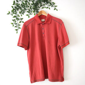 Tommy Bahama Men's Dark Red Pima Cotton Polo Shirt Size Medium